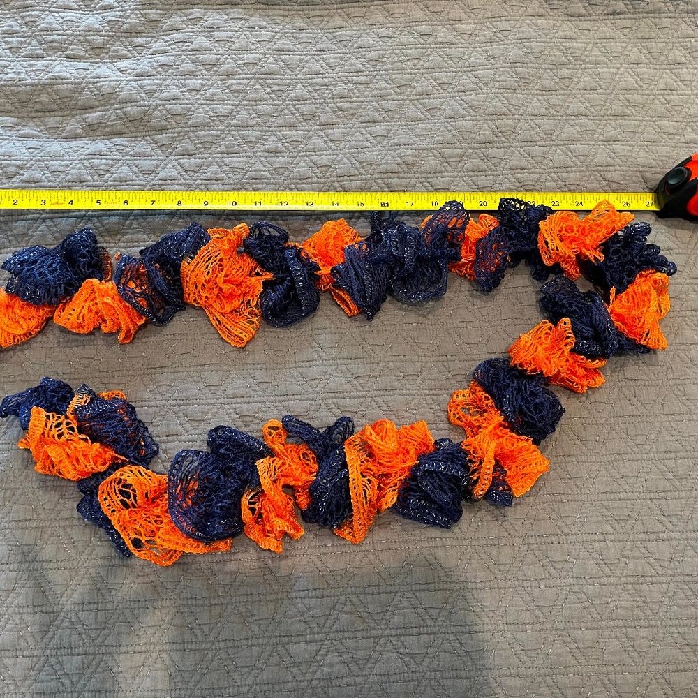 Homemade Orange and Blue Scarf